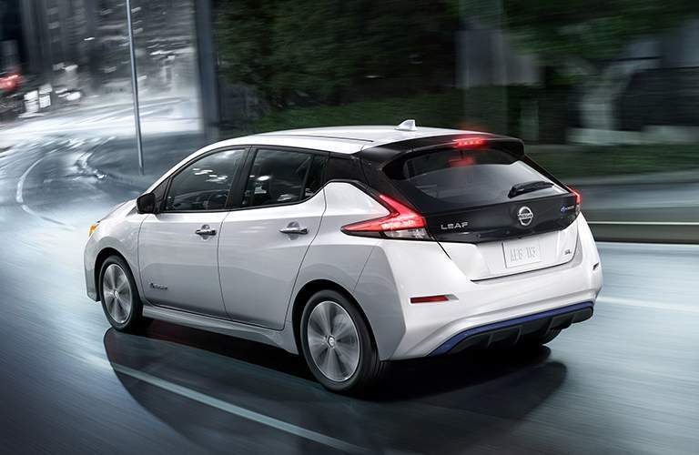2018 Nissan LEAF White Exterior Rear View
