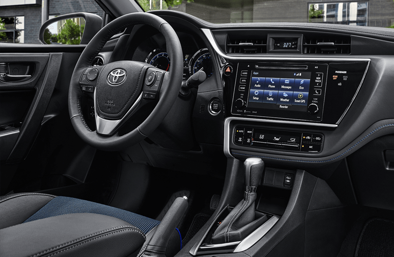 Toyota Corolla front seat and dashboard