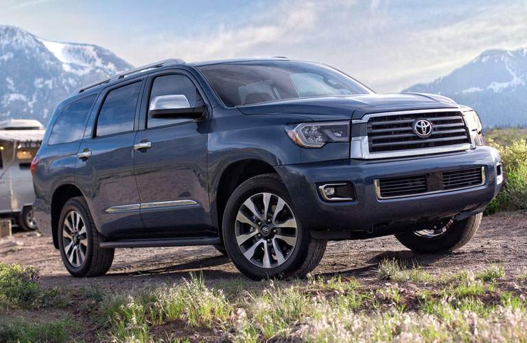 gray toyota sequoia parked on dirt