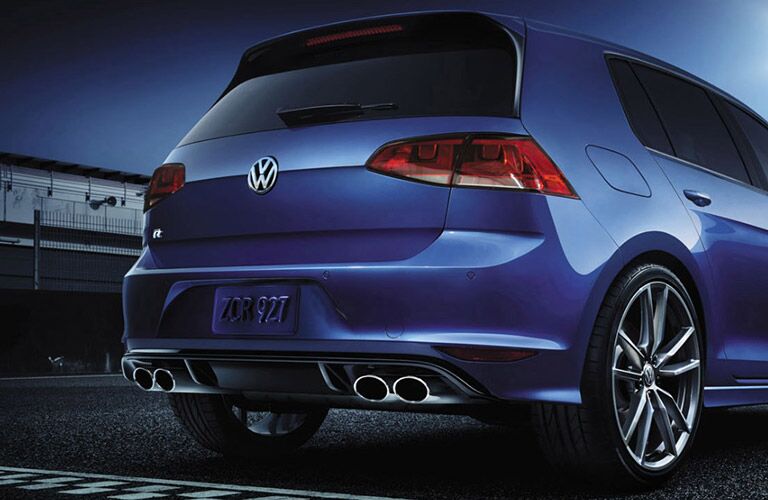 Rear end of 2017 Volkswagen Golf R