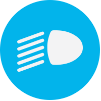 VW Blue Headlight Icon