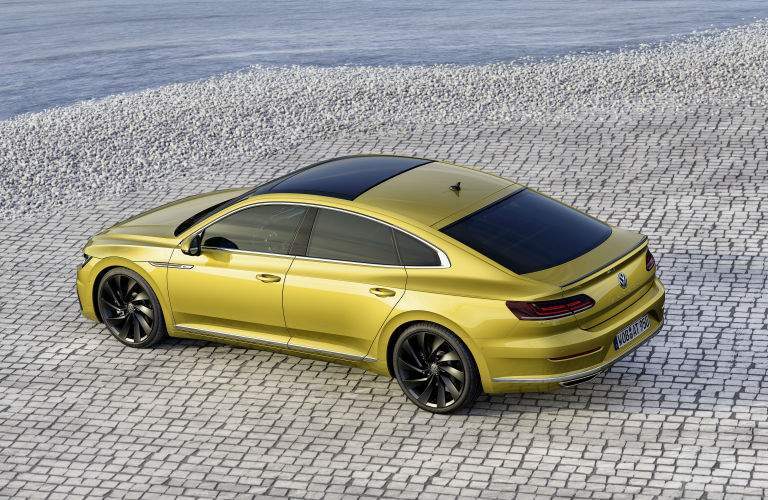 The sporty performance of the Arteon is evident in the car's slick exterior design
