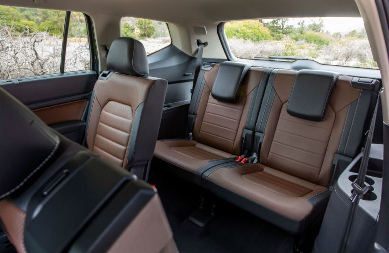 A photo of the second and third rows in the 2021 VW Atlas.