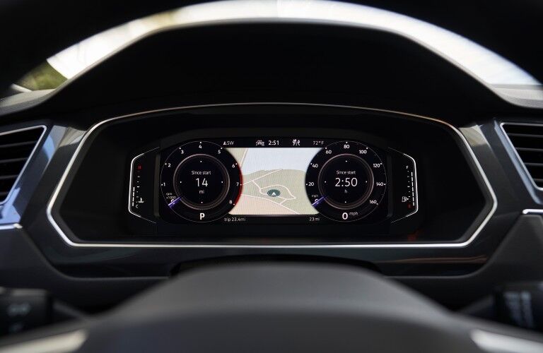 The VW Digital Cockpit display in the 2022 VW Tiguan.