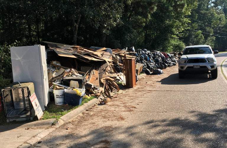 hurricane devastation near Team Gunther in Daphne AL