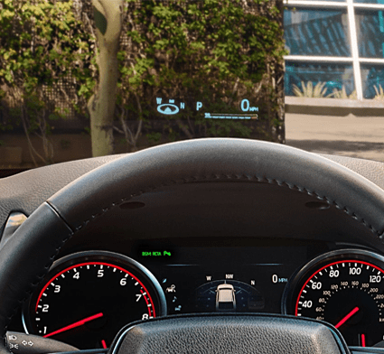 10-in. color Head-Up Display