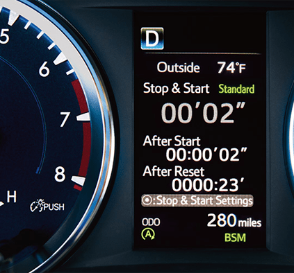 2019 Toyota Highlander Stop and Start Engine System