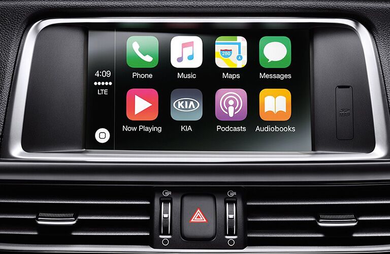 Apple CarPlay interface inside 2019 Kia Optima