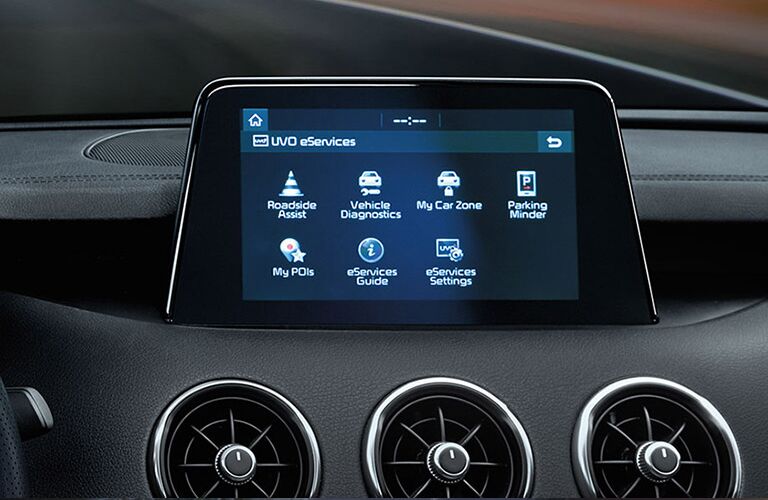 kia stinger front uvo monitor