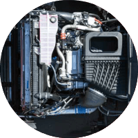 Inside Freightliner Engine Bay