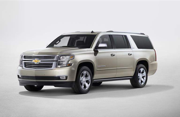 White Chevy suburban