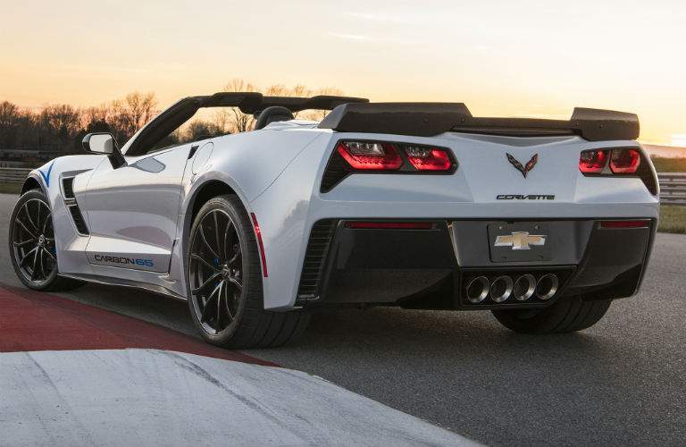 white Chevy Corvette rear