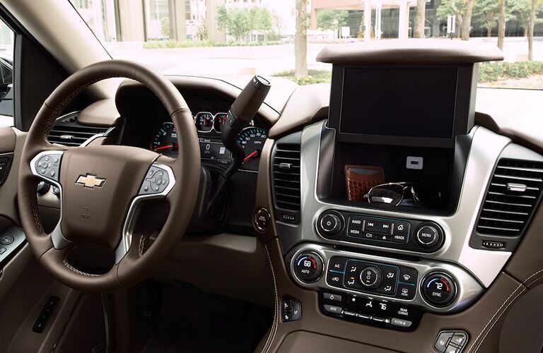 2018 Chevrolet Suburban dash and wheel view.