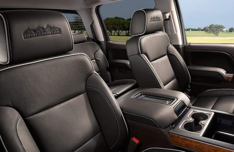 Two rows of seating in 2018 Chevrolet Silverado High Country trim