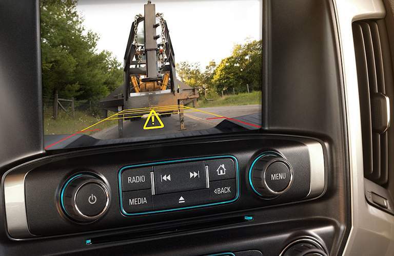 2018 Chevy Silverado 3500HD rearview camera showing behind truck