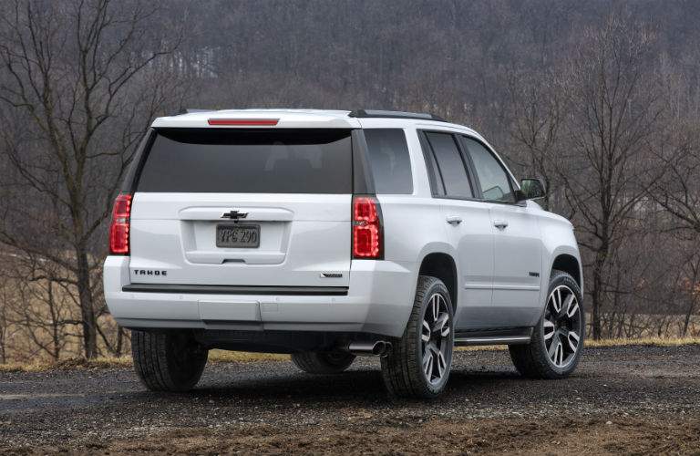 2018 Chevy Tahoe parked with rear view of vehicle