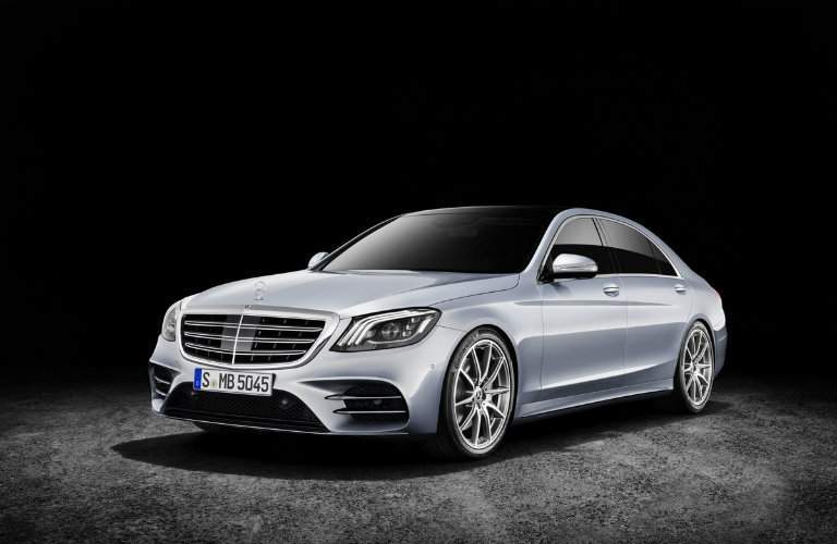 2018 Mercedes-Benz S-Class against a black background