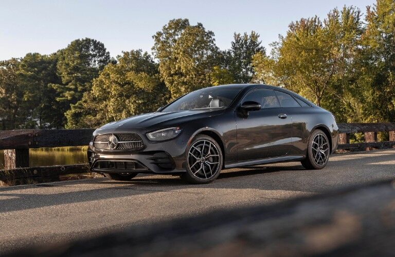 2021 Mercedes-Benz E-Class Coupe on bridge