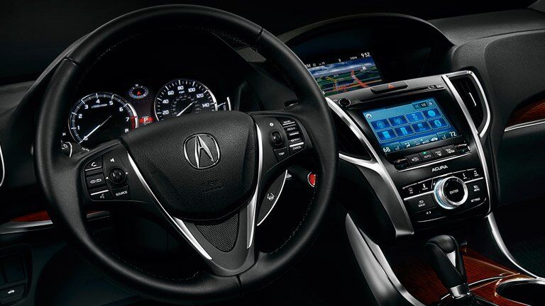 Pre-Owned Acura TLX steering wheel and display