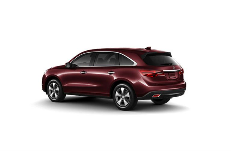 Burgundy Acura MDX Exterior View