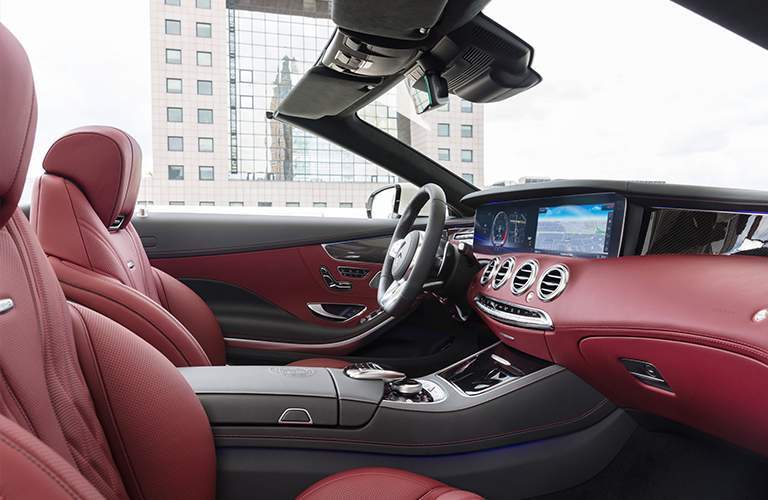 2018 Mercedes-Benz S-Class Cabriolet interior view from side.