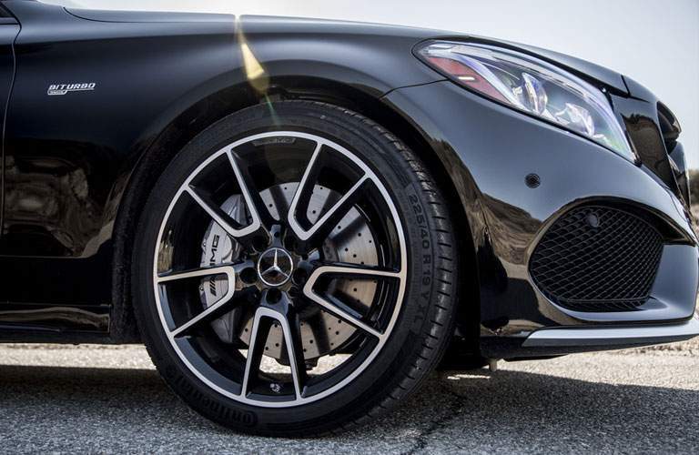 close wheel view of the 2018 Mercedes-Benz C-Class