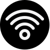black icon of wifi symbol