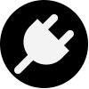 Black Plug Icon
