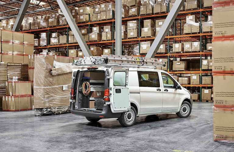 Metris in a warehouse