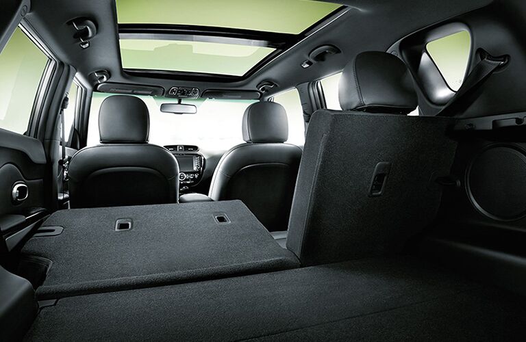 Seats folded in the 2018 Kia Soul