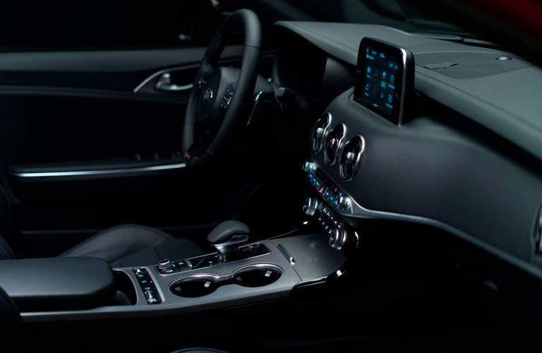 View of the interior of the 2018 Kia Stinger