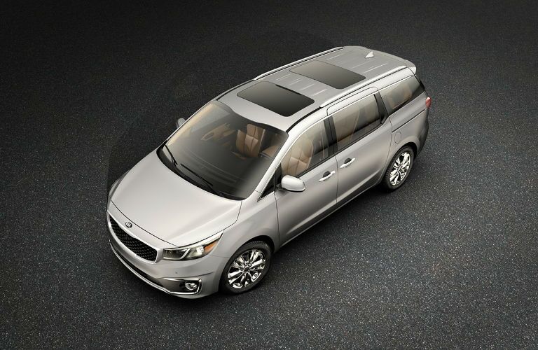 2018 Kia Sedona Exterior View in Silver Front and Side View