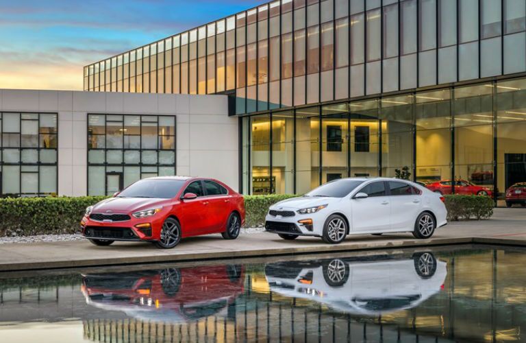 2019 Kia Forte Exterior View in Red and White