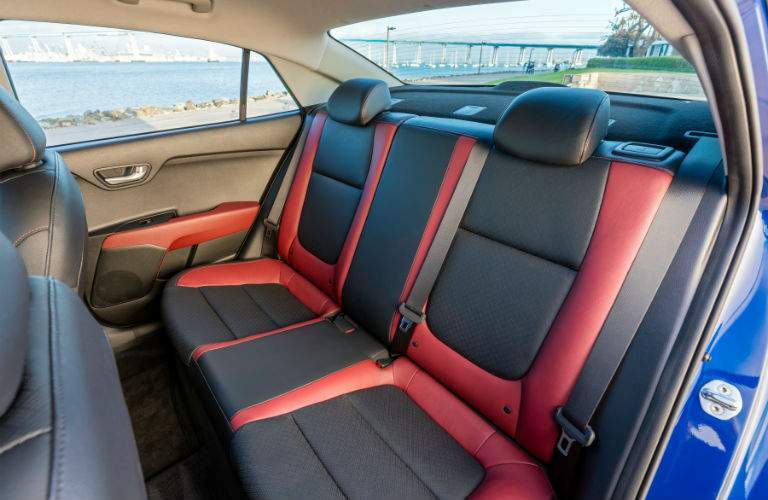 The backseat of the 2017 Rio folds down for more cargo space