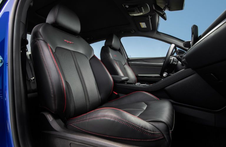 A photo of the front seats in the 2021 Kia K5.