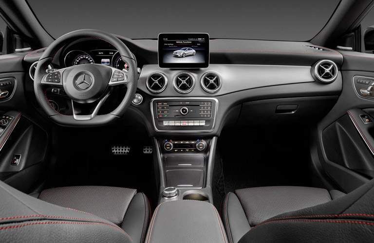 2017 Mercedes-Benz CLA front interior driver dash and infotainment system