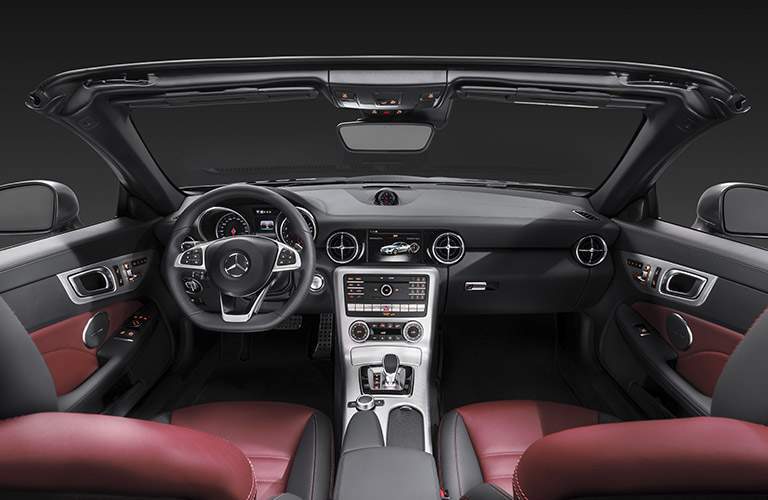 2017 Mercedes-AMG SLC43 front interior driver dash and infotainment system