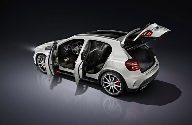 white 2017 Mercedes-Benz GLA with all doors open