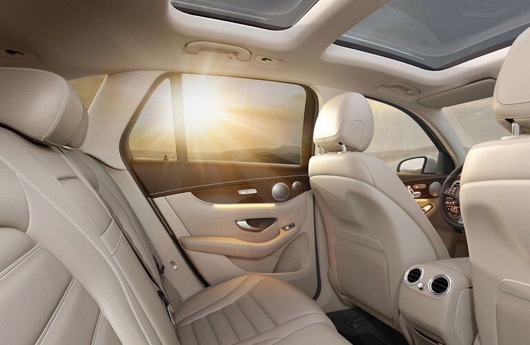 Back seat interior of the 2017 Mercedes-Benz GLC