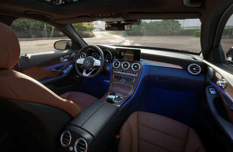 2020 Mercedes-Benz C-Class dashboard and steering wheel