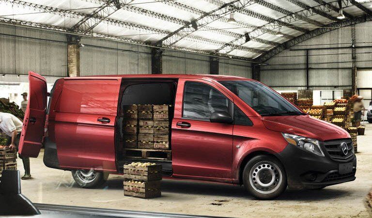 Mercedes-Benz Metric Cargo Van with side door open