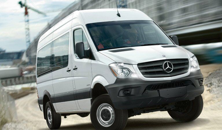 Mercedes-Benz Sprinter Passenger Van front and side profile