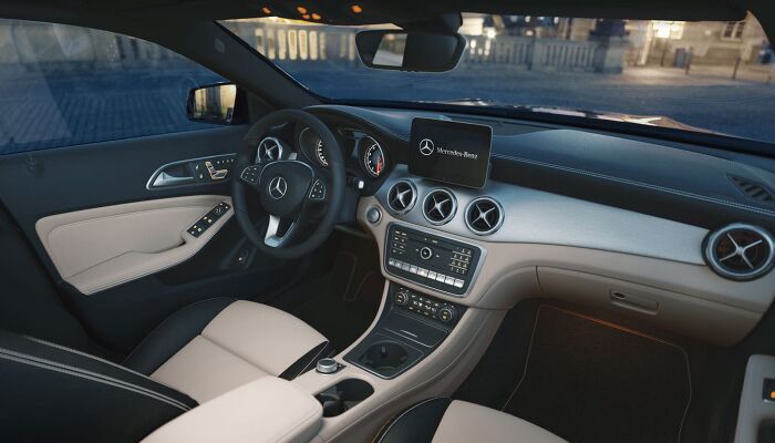 The spacious interior of the 2019 Mercedes-Benz GLA