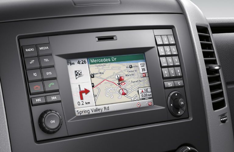 Navigation Display in the 2016 Mercedes-Benz Sprinter Cab Chassis