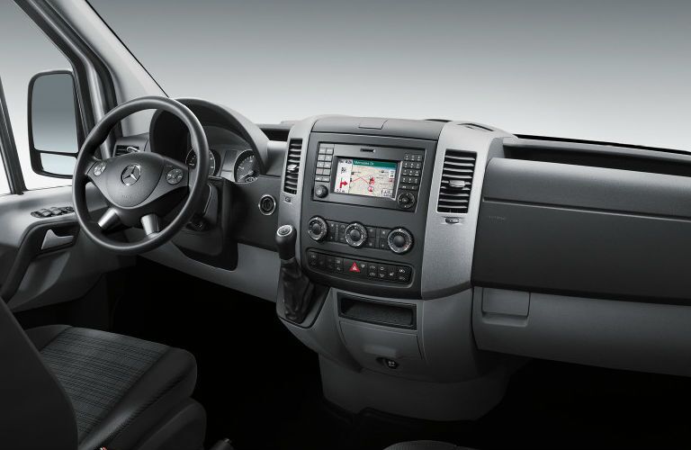 Sprinter Crew Van Interior Technology and Navigation Display