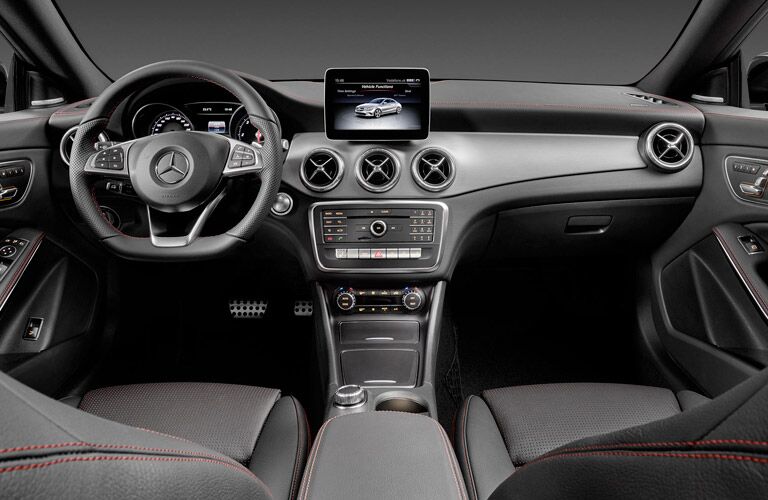 2017 mercedes-benz cla interior touchscreen steering wheel