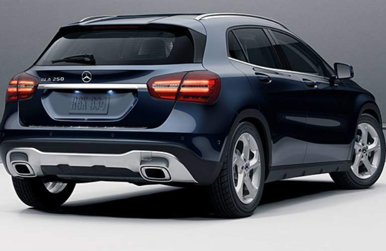 rear view of a blue 2018 Mercedes-Benz GLA