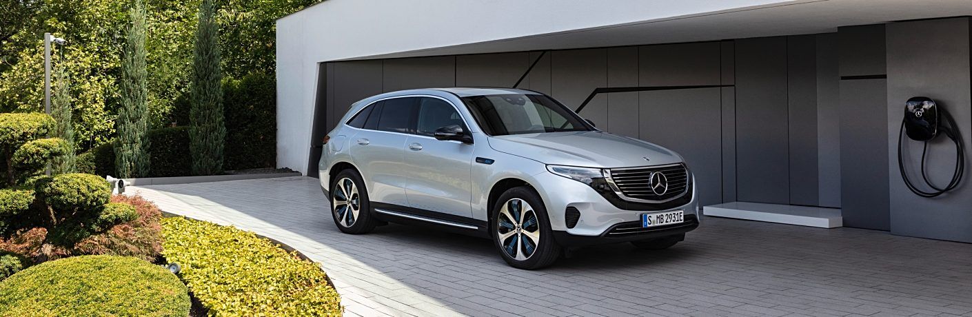 2020 Mercedes-Benz EQC silver front side view