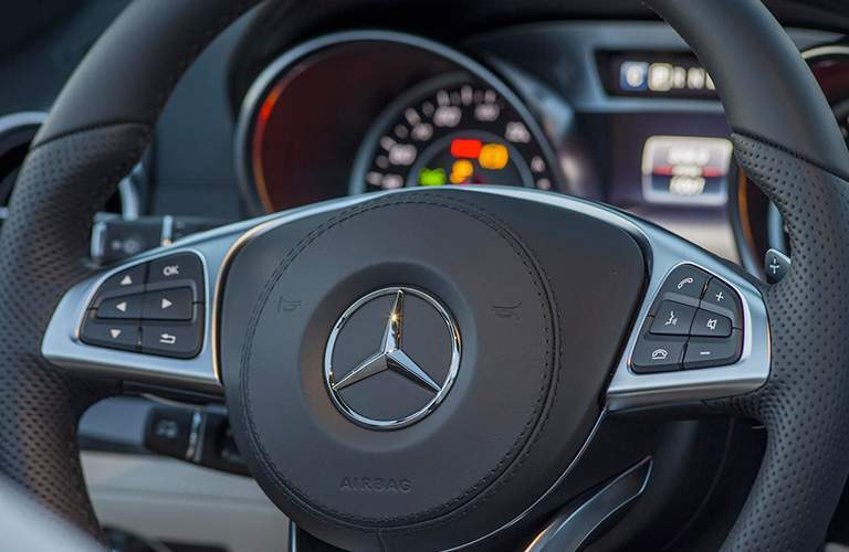 2018 Mercedes-Benz SL Roadster close up of steering wheel