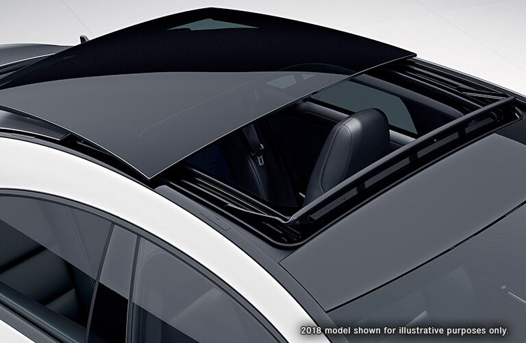 Moonroof of the 2018 Mercedes-Benz CLA representing the 2019 model.